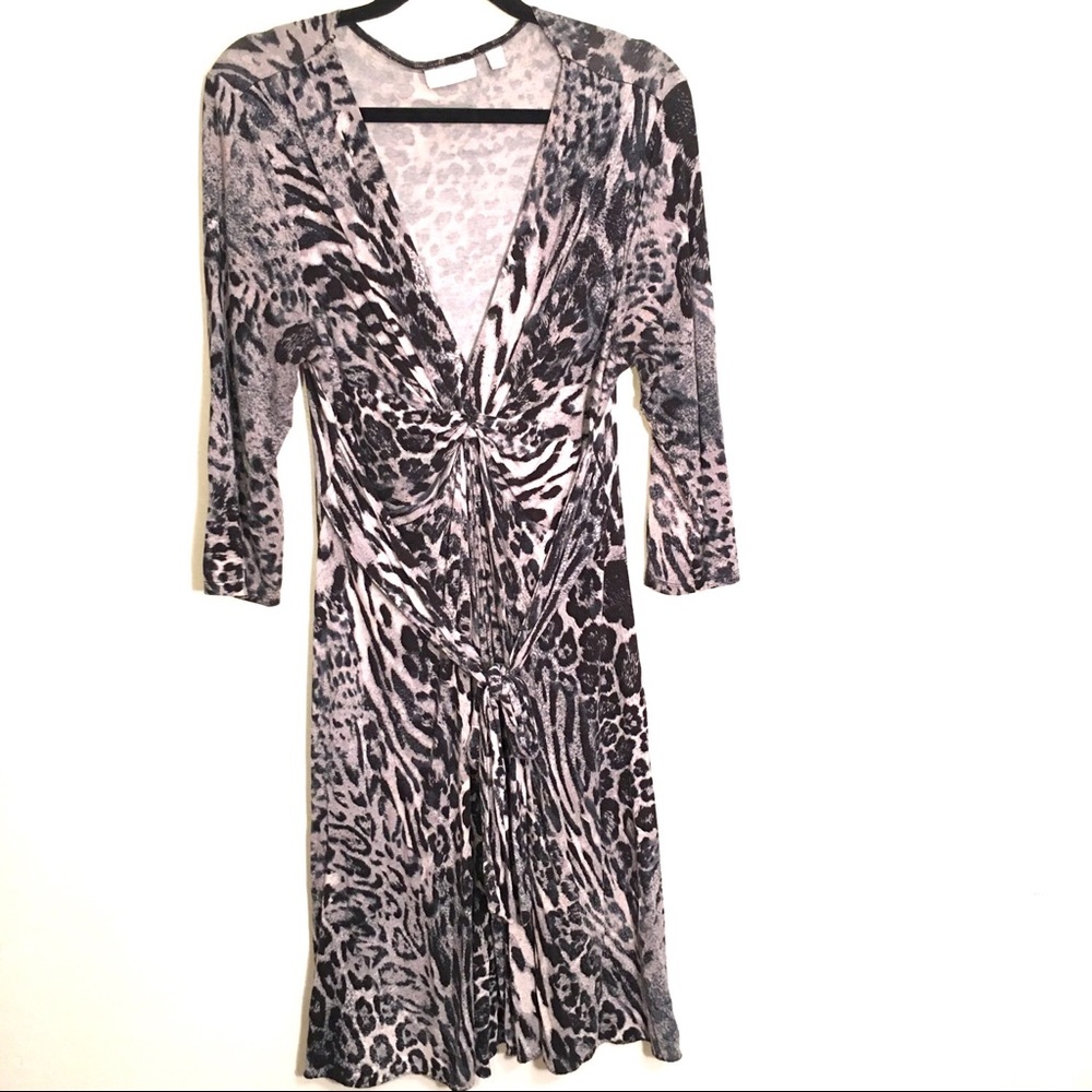 🥝 New York & Company Animal Print Midi Dress